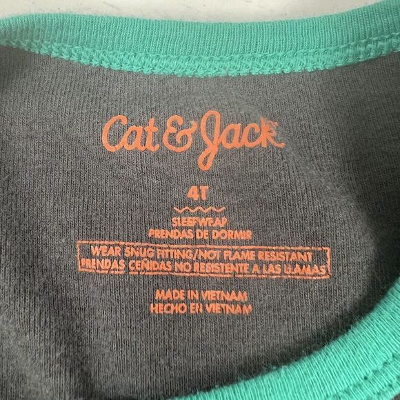 Pajama Bundle 4T Carter's & Cuddl Duds 2 Piece Sets (3 Sets) Christmas Dinosaur - Picture 9 of 16